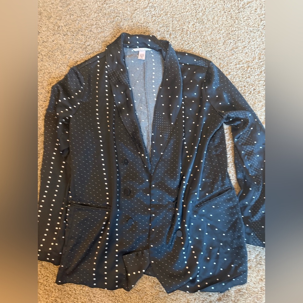 VS polka dot PJ blazer top